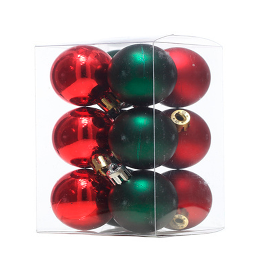 ESFERAS 4CM PVC BRILL/MAT (831-XB001-22B) ROJO/VERDE