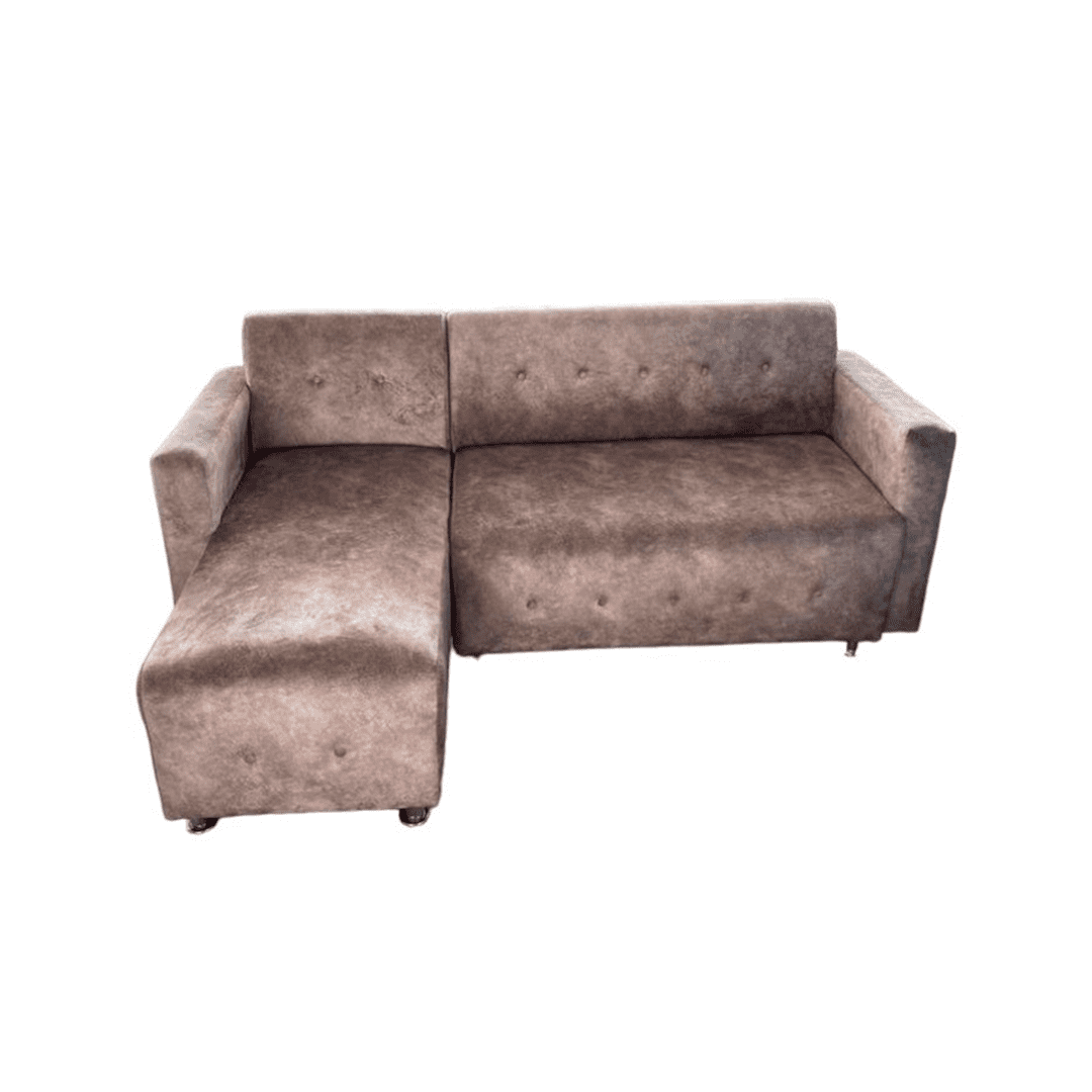 MUEBLE MODULAR ESQUINERO LUISA TELA GRIS 2 PIEZAS