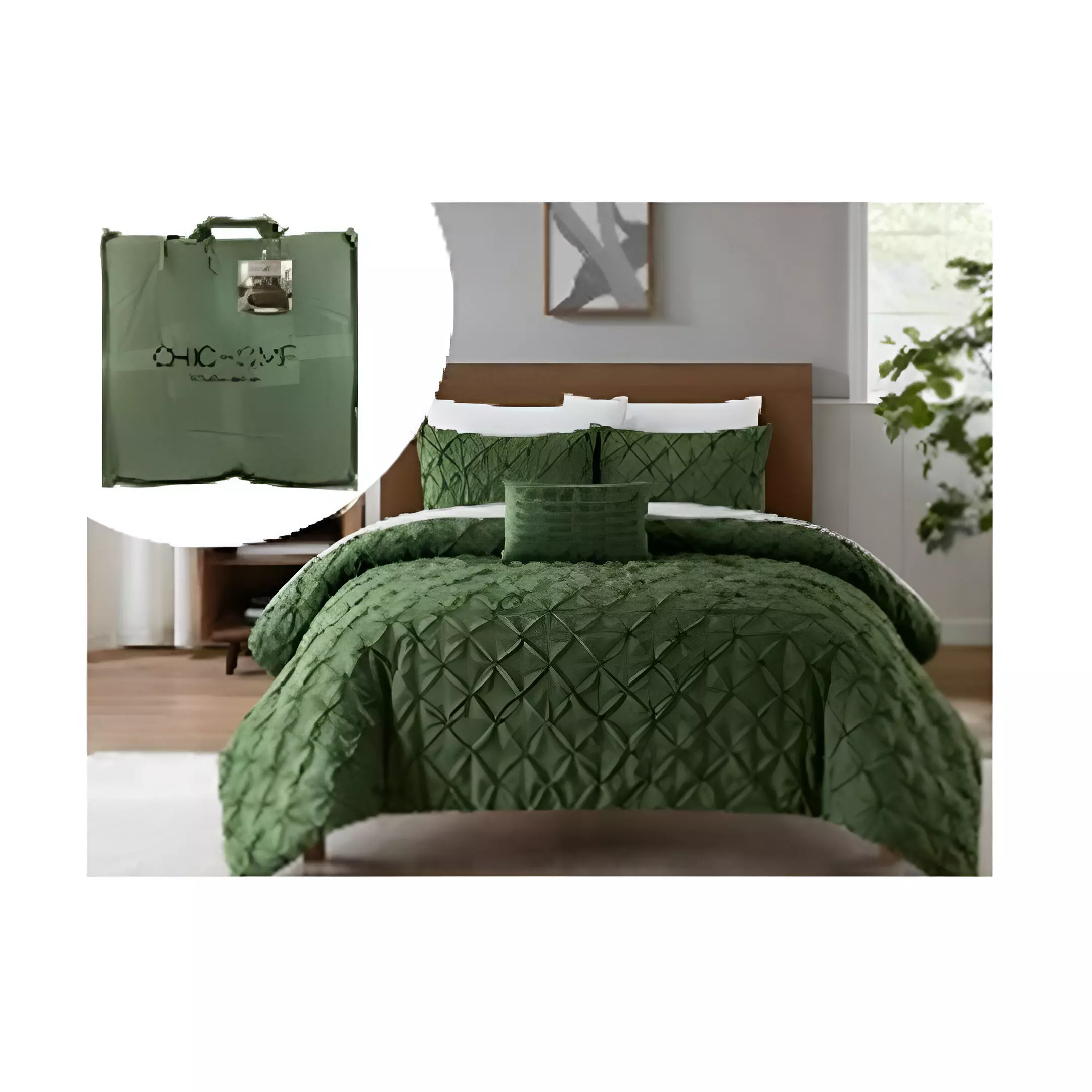 COMFORTER QUEEN  4 PZAS 724-4513722 VERDE BCS37220