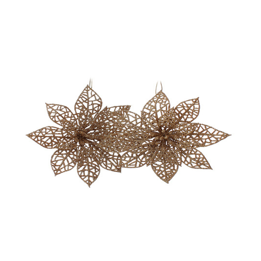 ADORNO POINSETIA 13.5CM (831-XB03-028G) DORADO