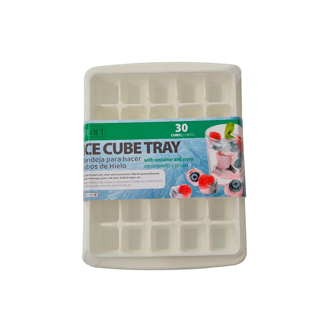 CUBETA P/ HIELO (30CUBOS) 26X20X8 CM 723-2404057 BLANCO/TRANSPARENTE
