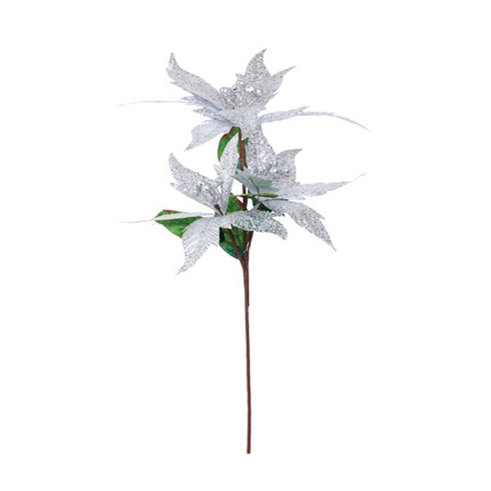ADORNO RAMO DE FLORES 76CM  (831-MXMAS67-844C) PLATEADO