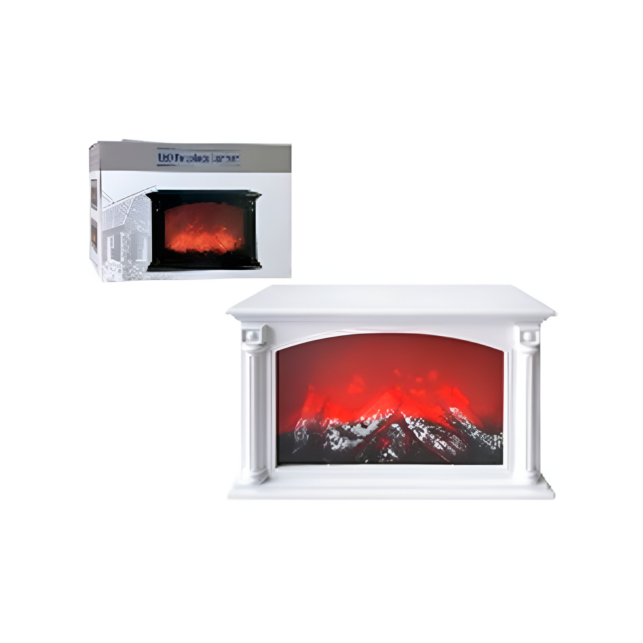 LAMPARA DECORATIVA (CHIMENEA) 33X10.8X21CM 606-2404395 BLANCO