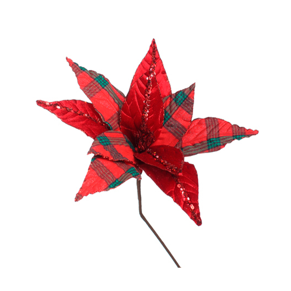 ADORNO POINSENTIA 10P 34X29CM  (831-AMX001-1522) ROJO