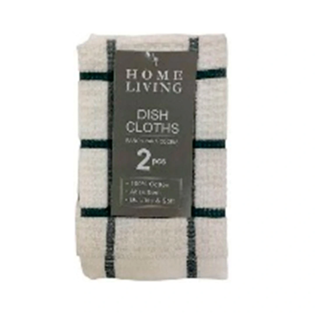 TOALLA P/ COCINA 2PZAS 12X12" 44G 768-1433598 BLANCO/AZUL