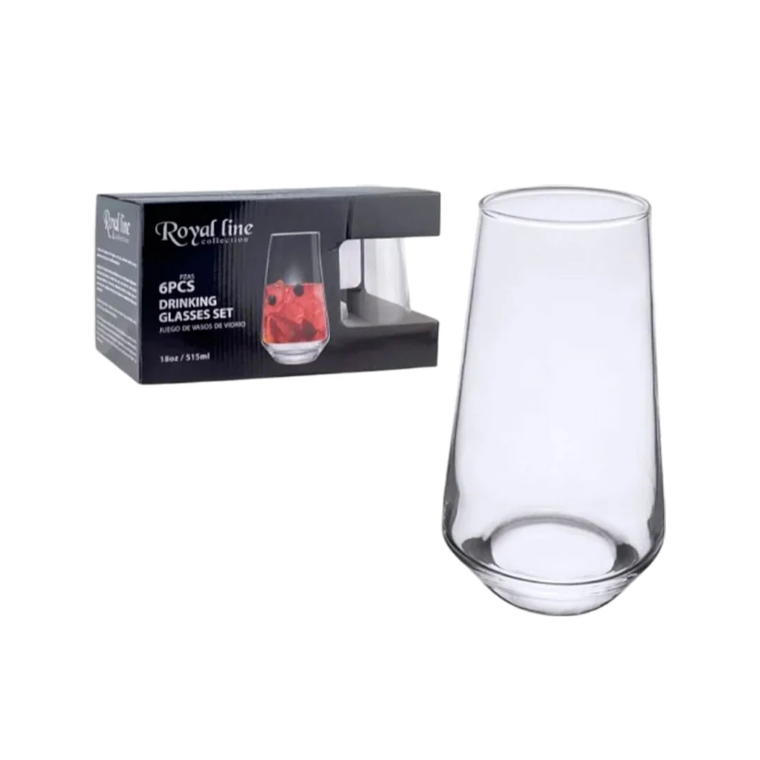 VASOS D/VIDRIO 6 PZAS 515ML 751-NM70206 TRANSPARENTE
