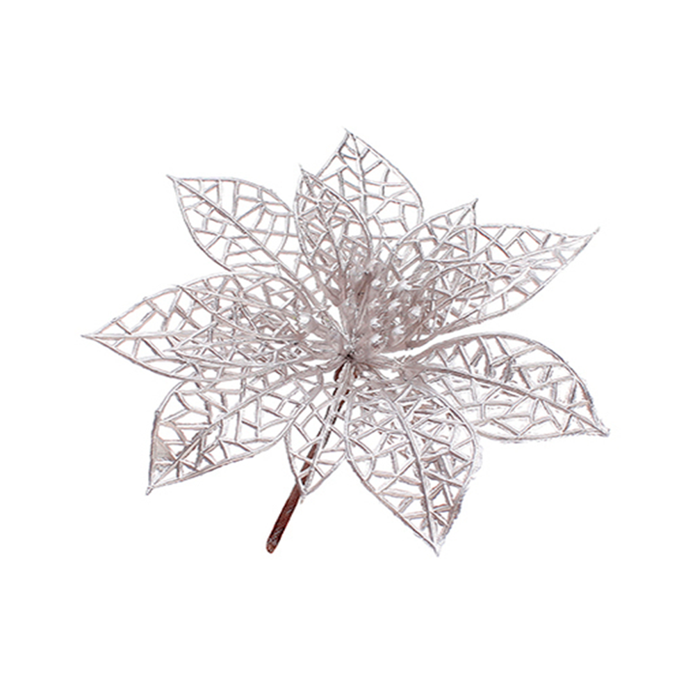 ADORNO PONSETIA 2 UNI 10CM (831-AMX006-1747C) PLATEADO